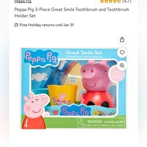 Peppa pig toothbrush set
